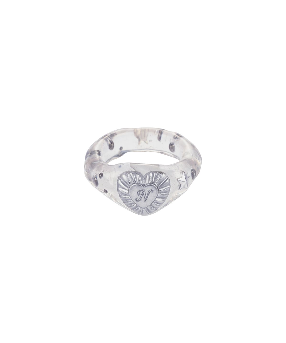 엔프프(NFF) glaze heart ring-white