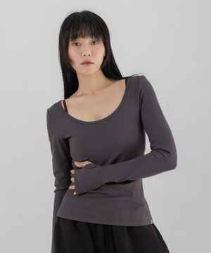 여성요가복 플리스 터치 티셔츠 3TT5387