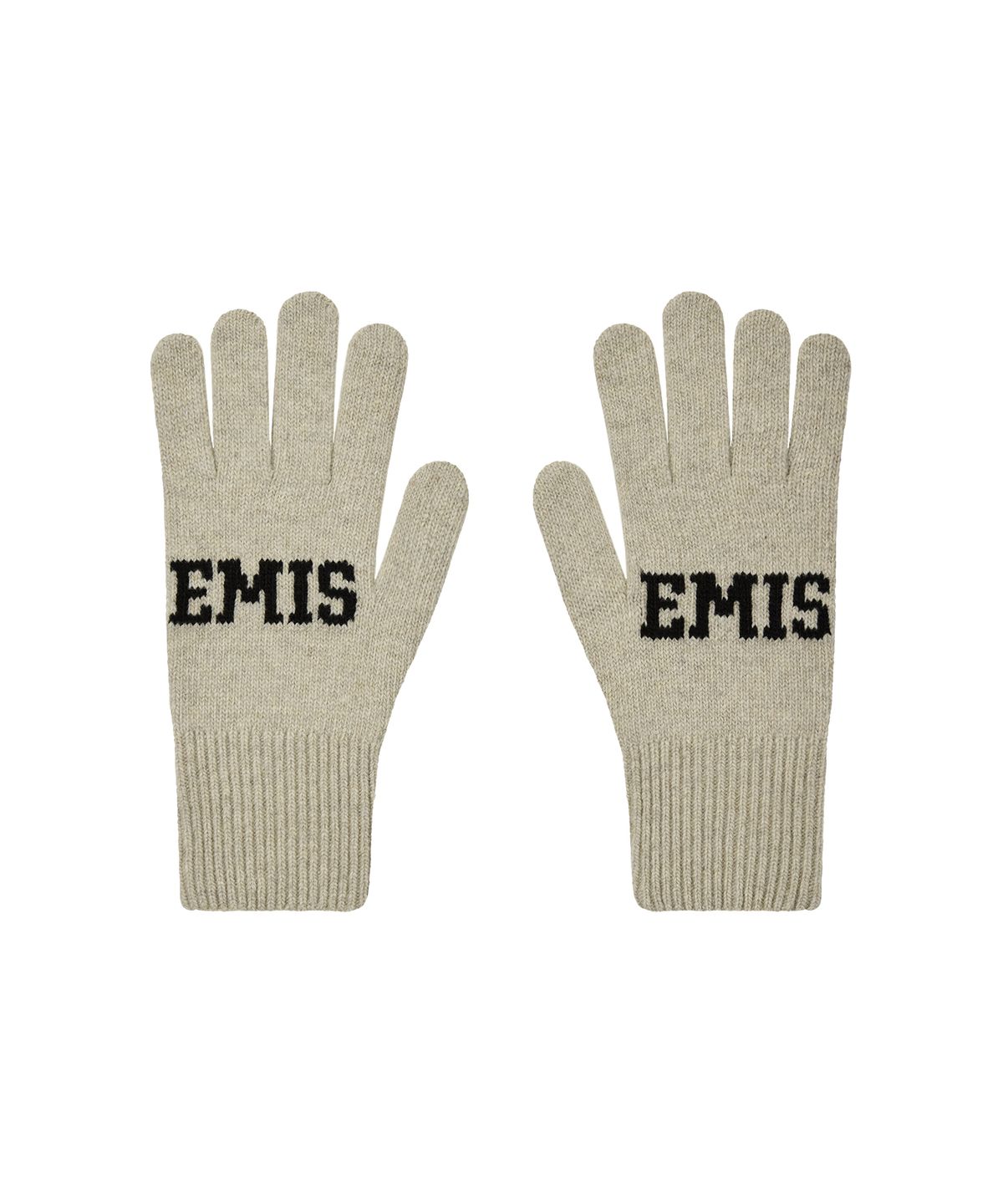 이미스(EMIS) LOGO FINGER GLOVES-OATMEAL MELANGE