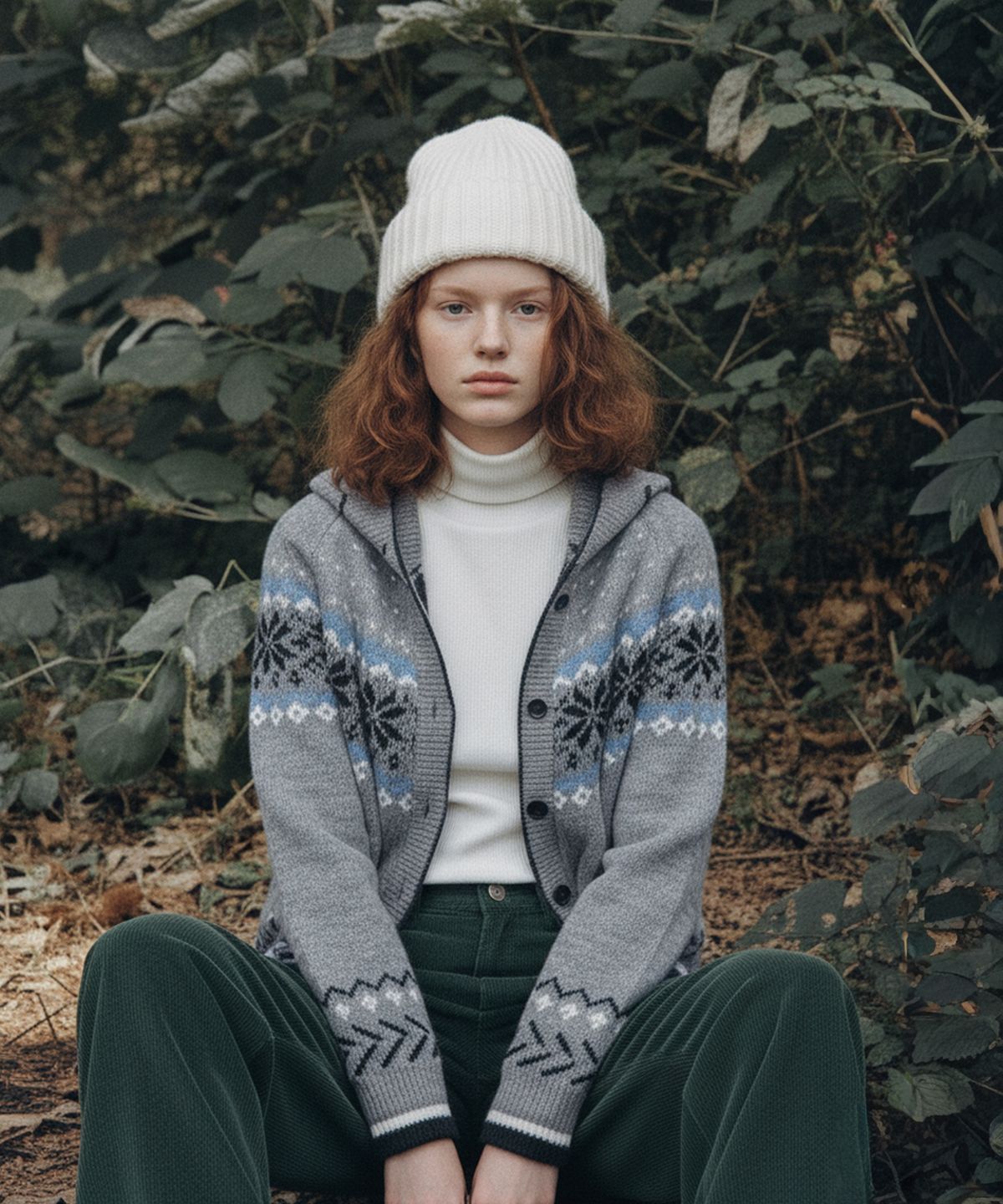 코스에그(COSEGG) Nordic Hooded Knit Cardigan_EEWCA144