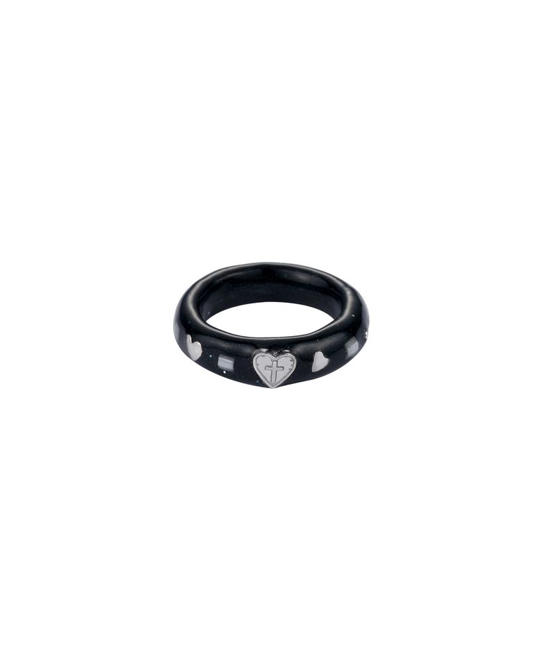 heart term ring-black