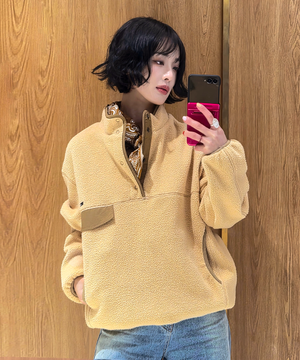 UNISEX 소프트 하이넥 플리스 아노락 세트[BEIGE] / SBE4U02010