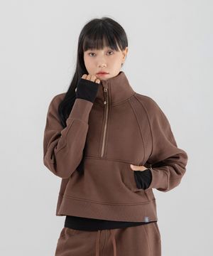 여성요가복 모티브 하프 집업 3TT5391