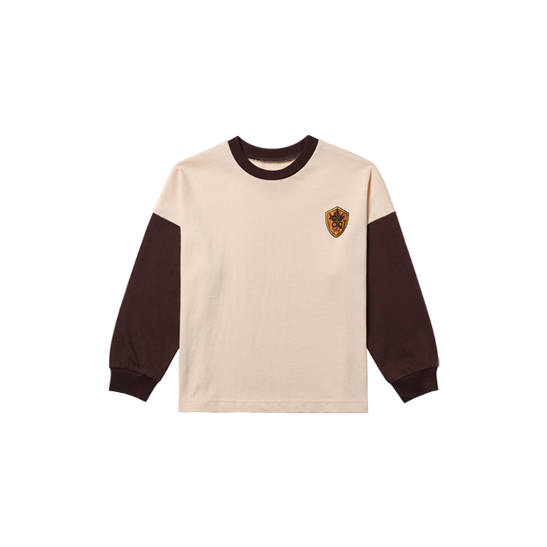 Oversized DODO hearted T Shirt (Beige/Brown)_긴팔티셔츠