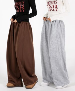 여자 숏롱기장 절개와이드 스트링팬츠 3COLOR