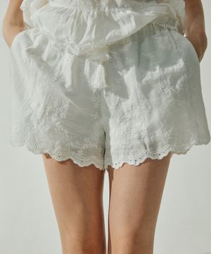 에밀리 레이스 밴딩 숏팬츠