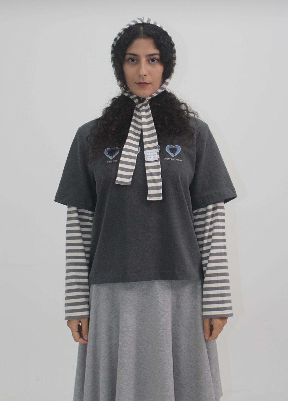 언어더컬러(ANOTHER COLOR) Cat Layered T-shirt