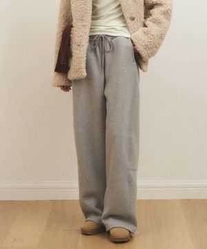 기모 절개 밴딩 팬츠_메란지