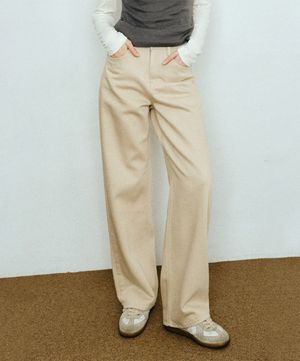 클래식 일자 팬츠_베이지