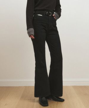 속기모 벨벳 부츠컷 팬츠_딥블루