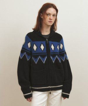 코위찬 집업 점퍼_네이비