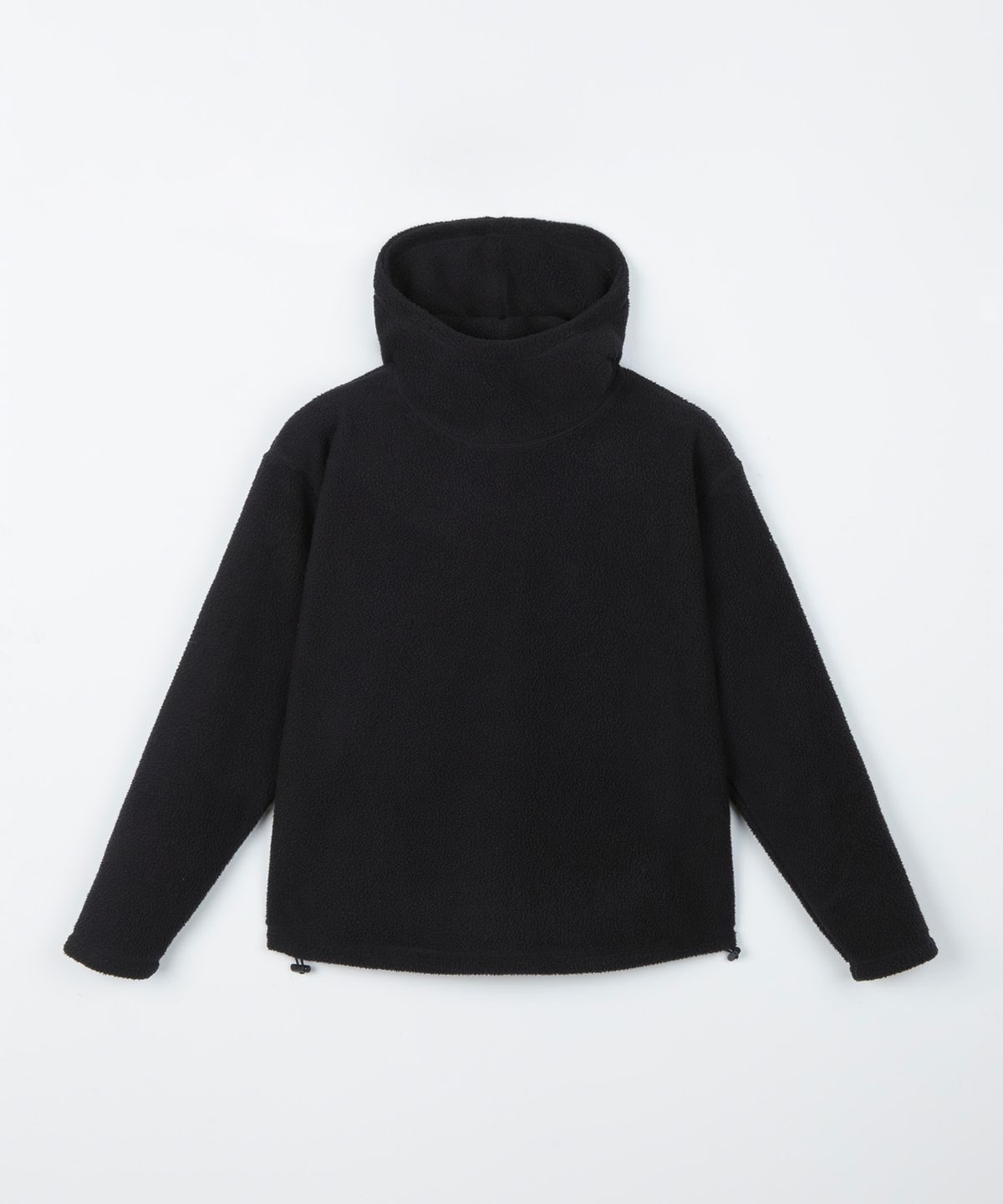 디앤드퀘스천(THEENDQUESTION) Fleece hooded t-shirt / BLACK