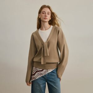 YY_Lace-collar pullover knit