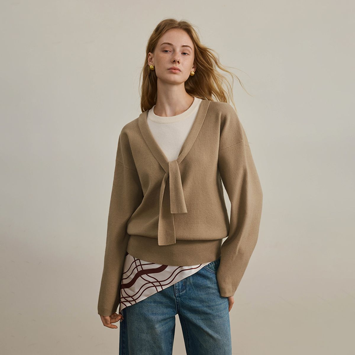 와이와이아이엠(YYIAM) YY_Lace-collar pullover knit