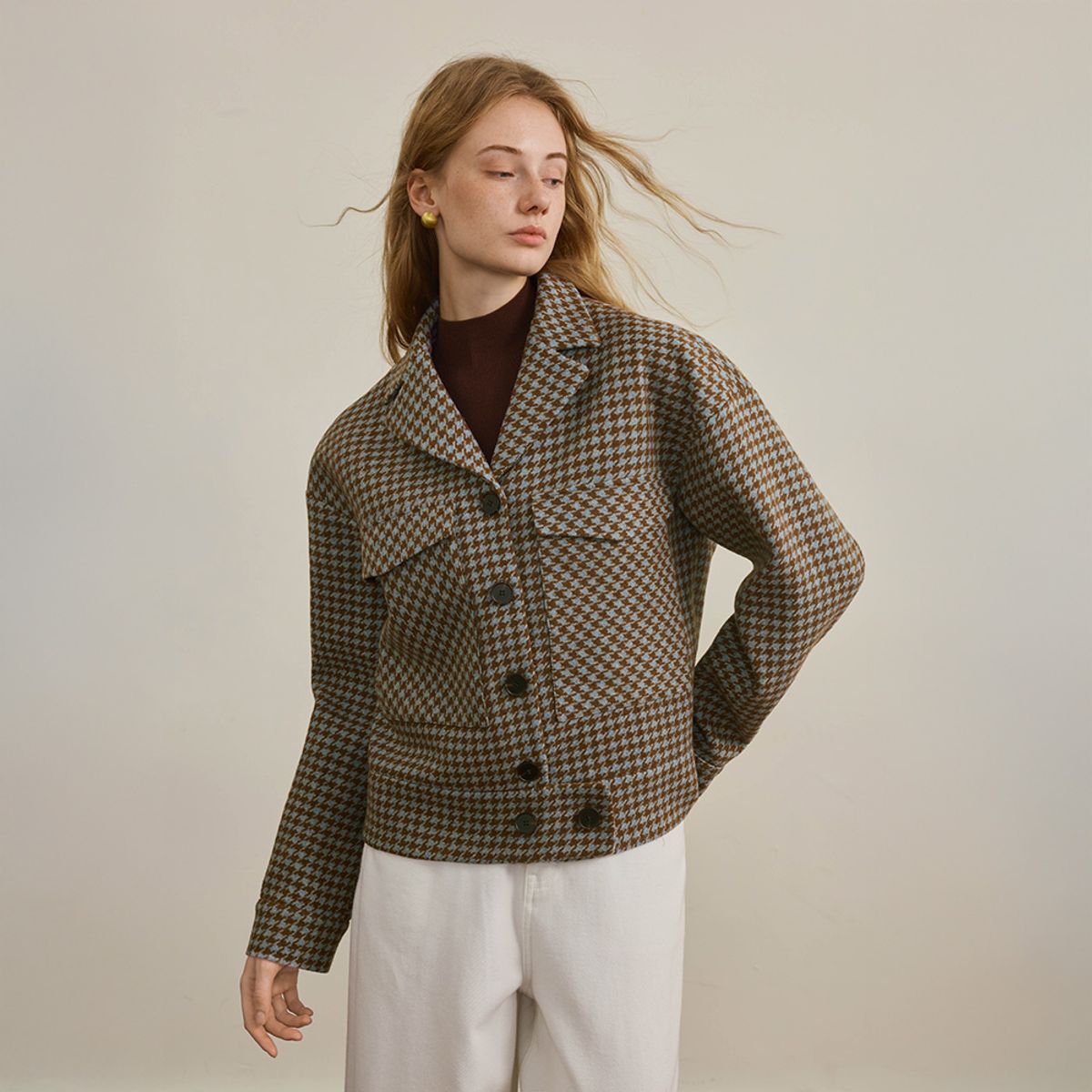 와이와이아이엠(YYIAM) YY_Design lapel plaid jacket