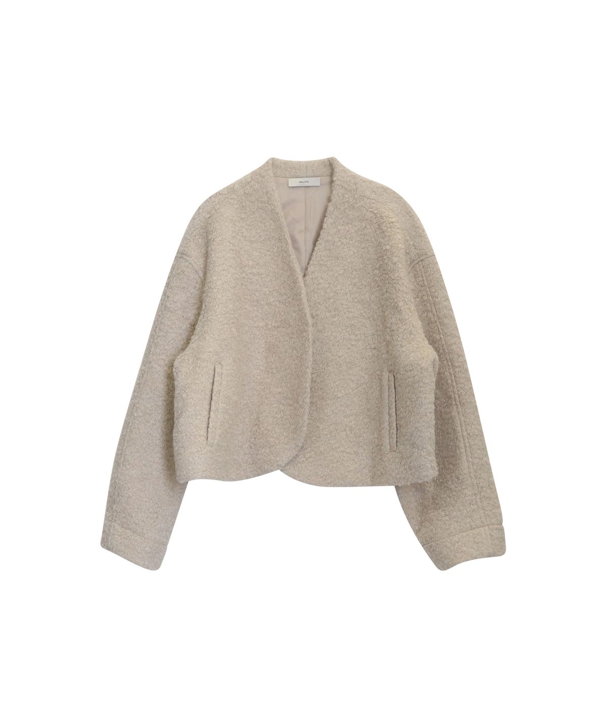 힐리오트(HEALIOTE) NO COLLAR BALLOON JACKET_CREAM
