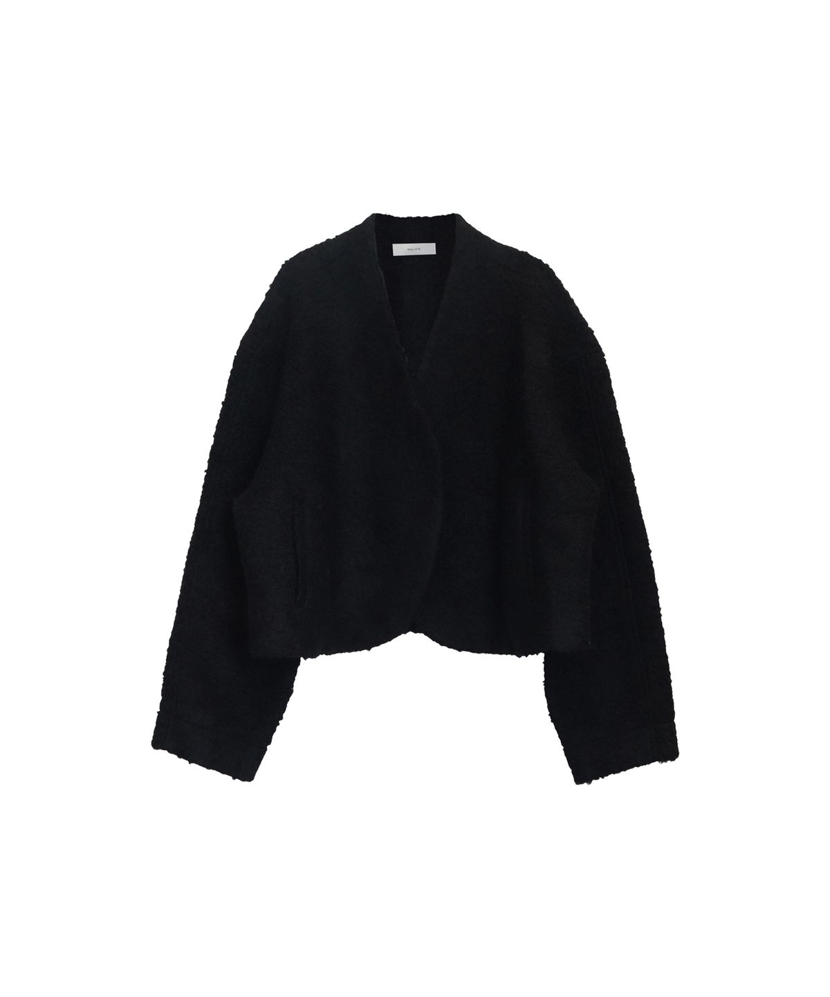 힐리오트(HEALIOTE) NO COLLAR BALLOON JACKET_BLACK