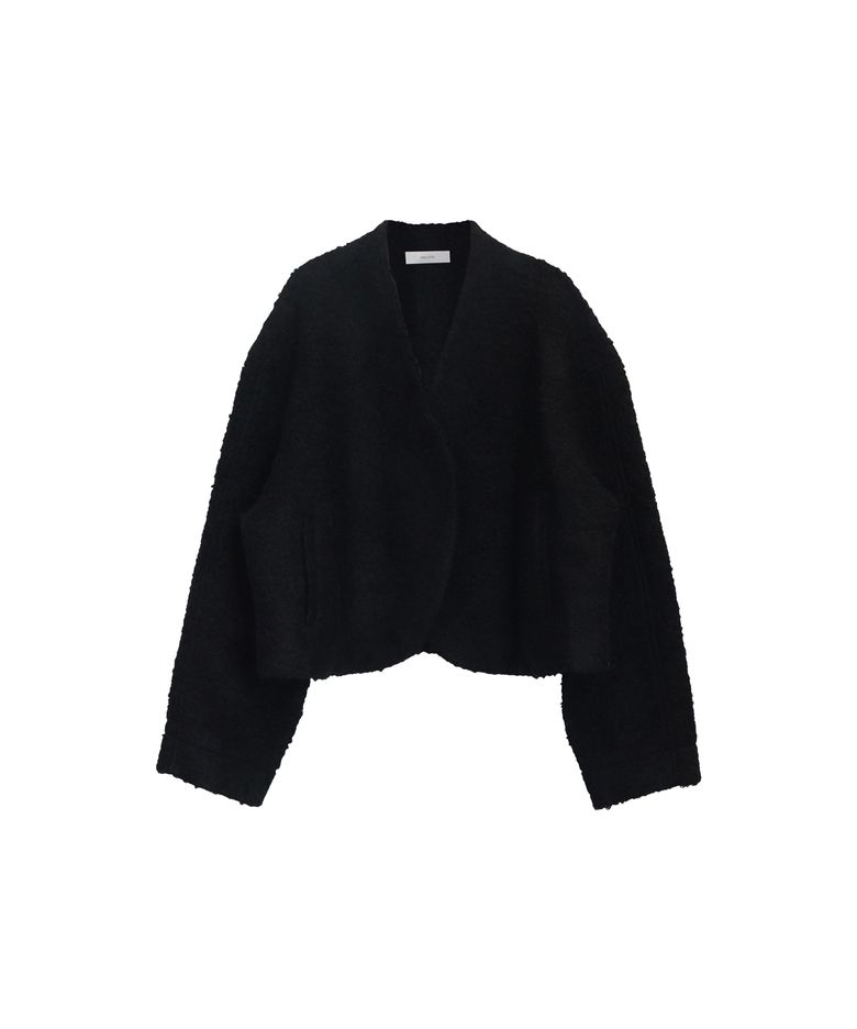 NO COLLAR BALLOON JACKET_BLACK