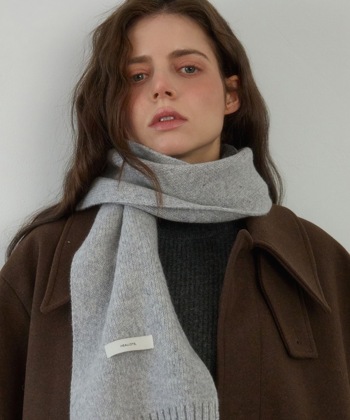 힐리오트(HEALIOTE) SOFT KNIT MUFFLER_GREY