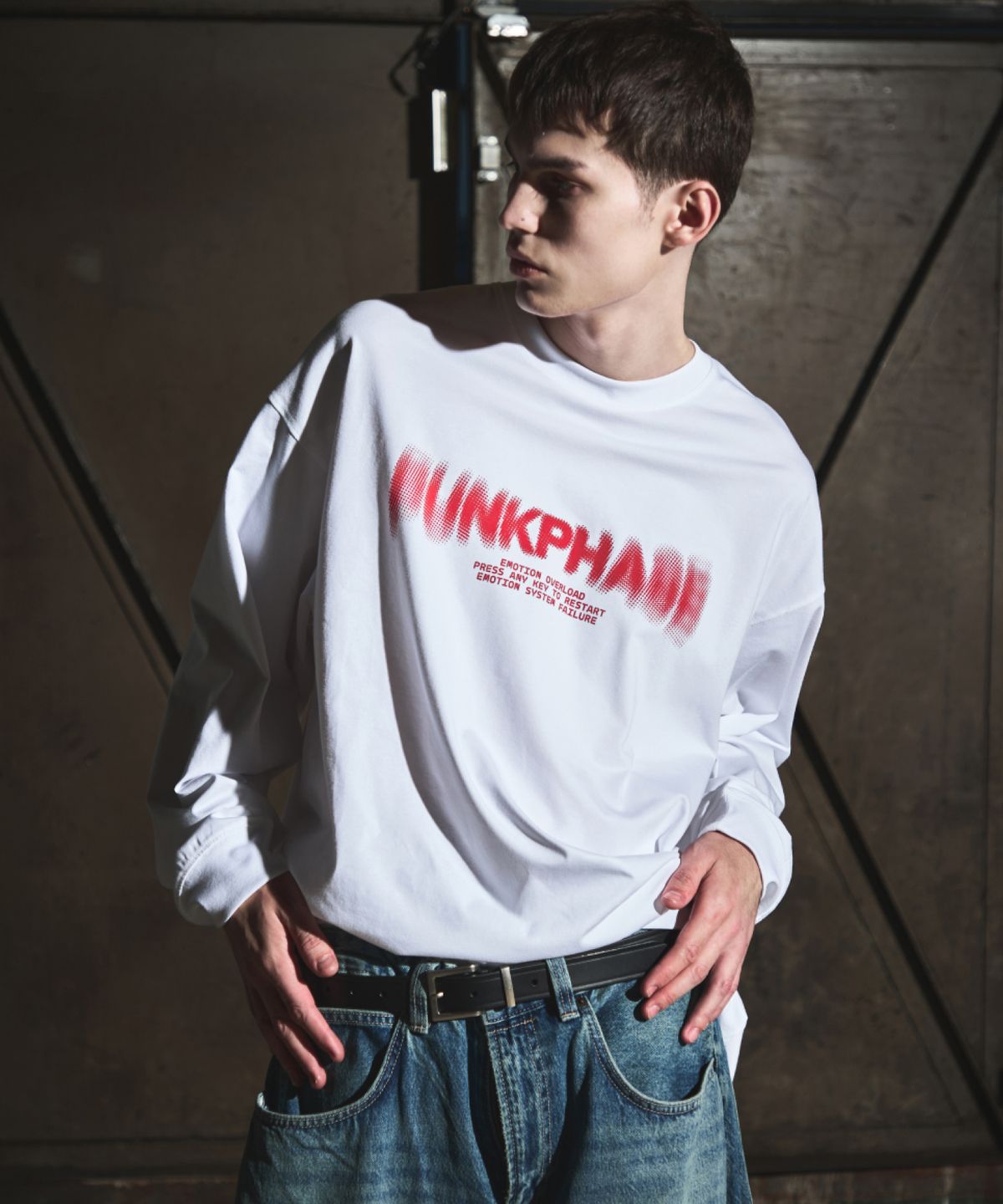 펑크페이즈(PUNKPHASE) Overload Error L/S Tee Off White