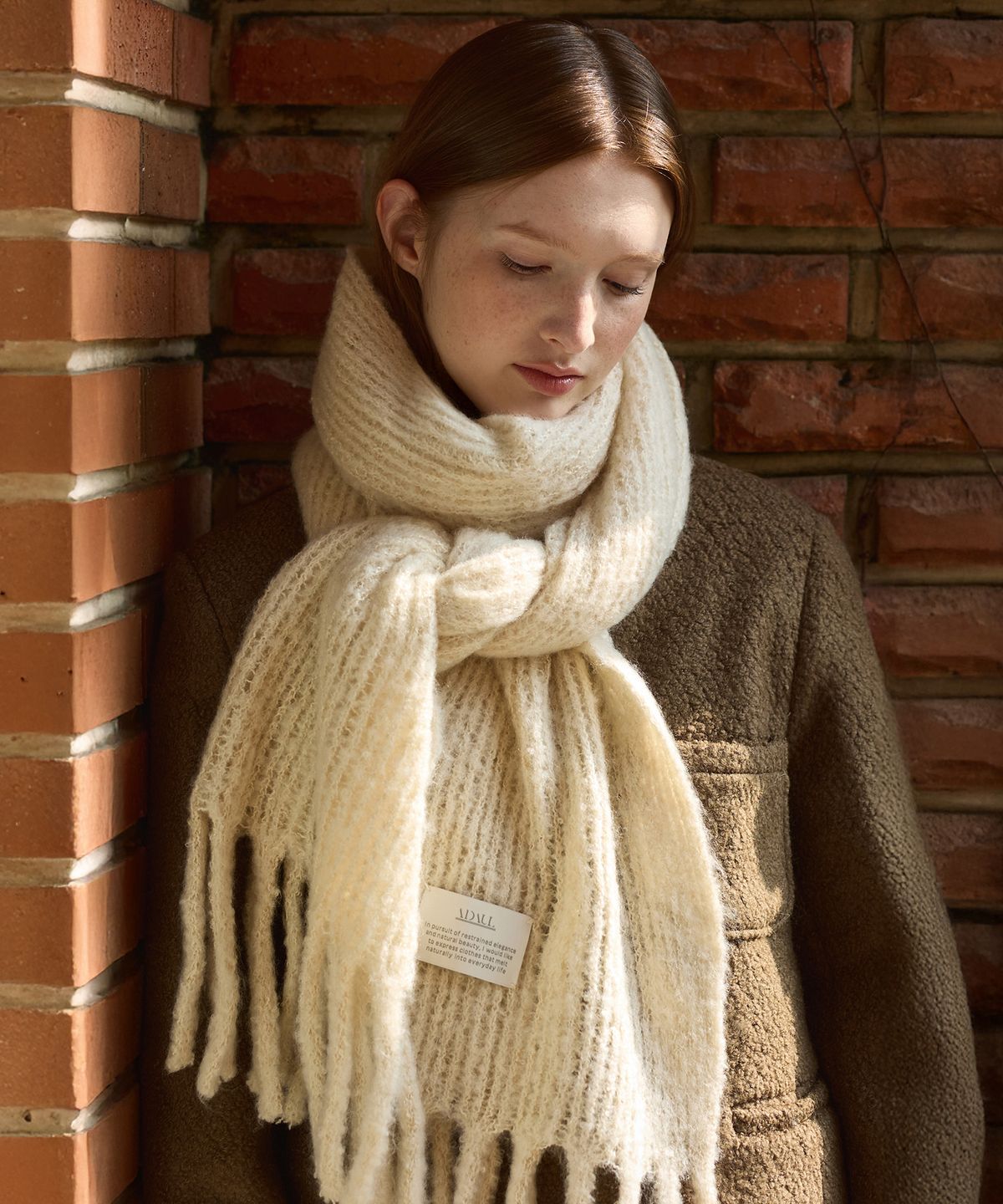 어다울(ADAUL) [선물포장] Cream whip long muffler - 3color