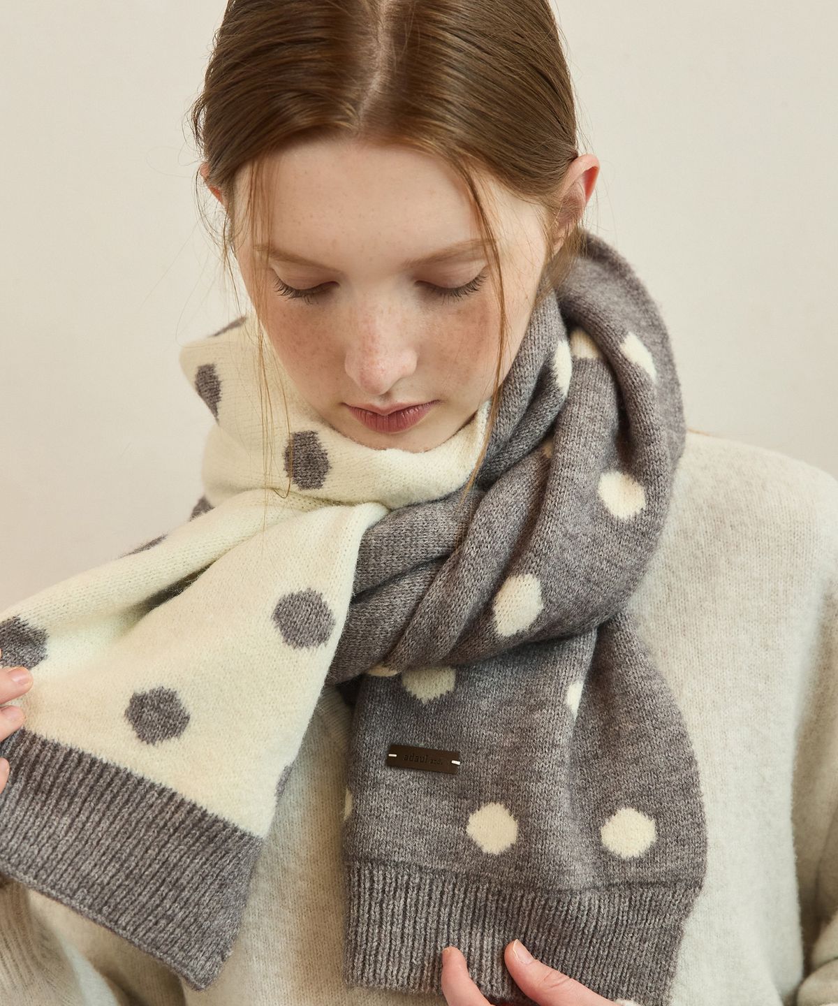 어다울(ADAUL) [선물포장] Winter dot harmony muffler - 3color