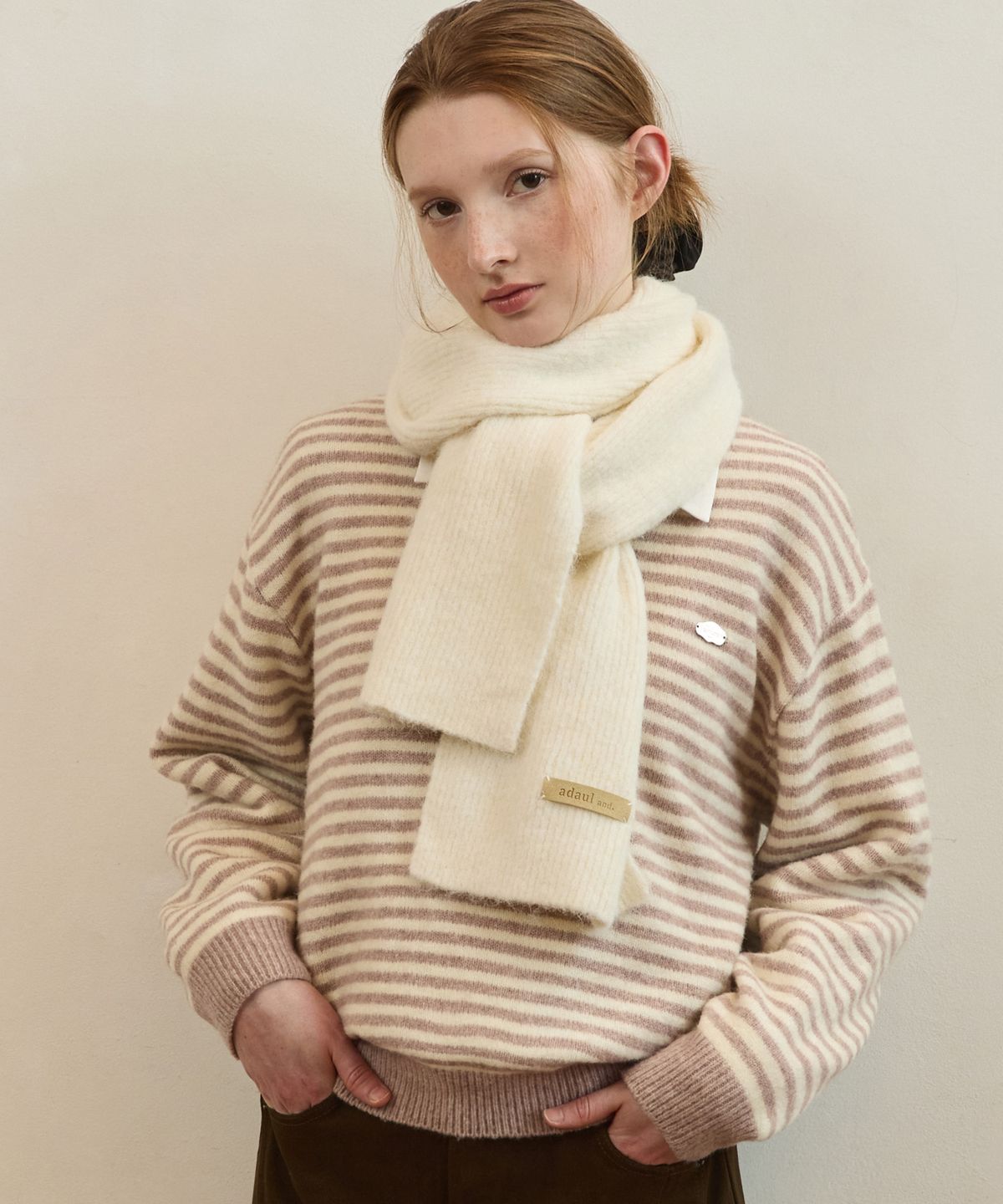 어다울(ADAUL) [선물포장] Pure airy wool muffler - 5color