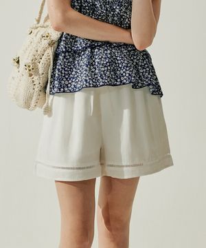 플랫 라인레이스 5부 팬츠