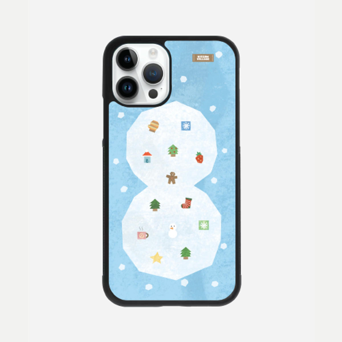 케짐 빌리지(KEZIM VILLAGE) [+iPhone 18 시리즈] SNOWMAN case (glass bumper)
