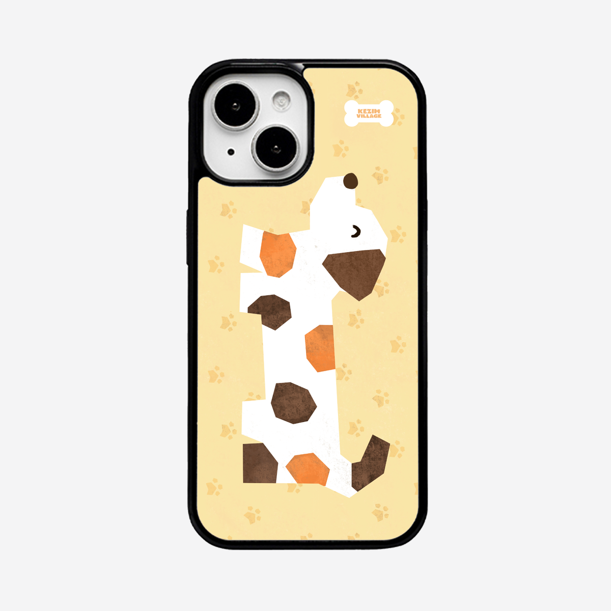 케짐 빌리지(KEZIM VILLAGE) PUPPY YELLOW case (glass bumper)