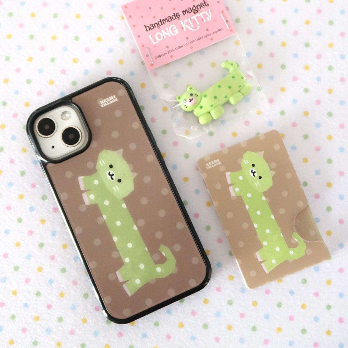 케짐 빌리지(KEZIM VILLAGE) KITTY BROWN case (glass bumper)