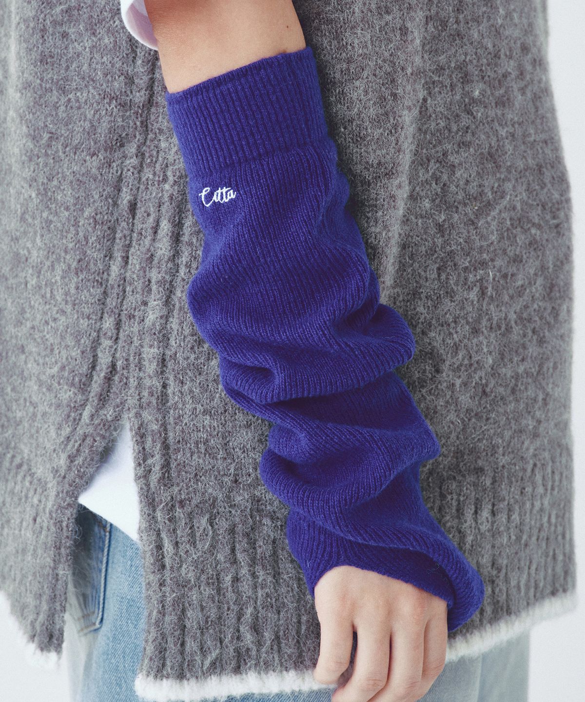 씨타(CITTA) Logo Stitch 2-Way Leg Warmer_CTA937(Blue)