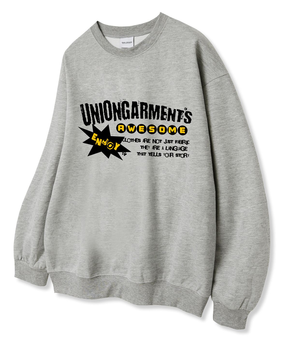 유니온가먼츠(UNION GARMENTS) 이레디아 쭈리 맨투맨 티셔츠 그레이