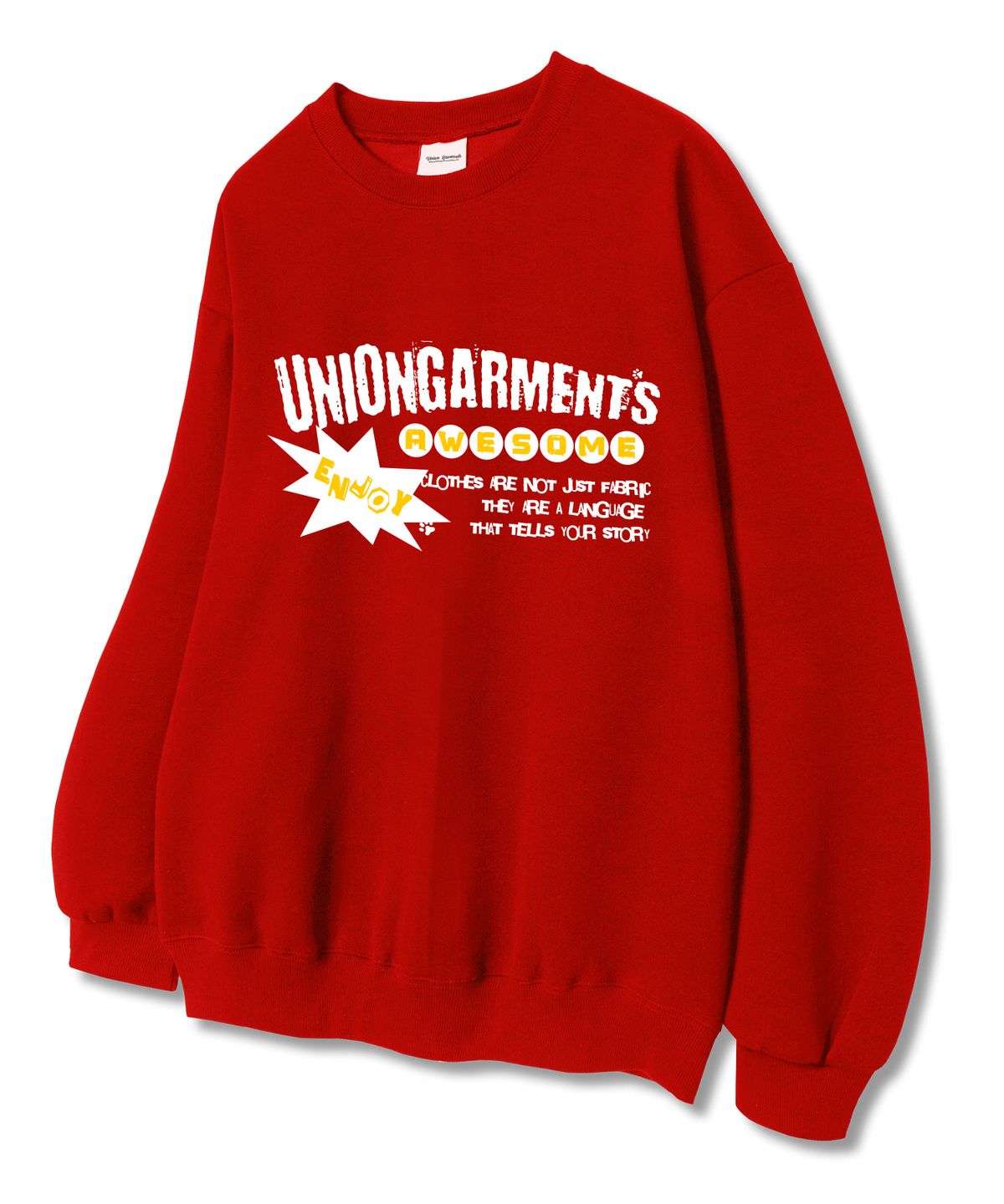 유니온가먼츠(UNION GARMENTS) 이레디아 쭈리 맨투맨 티셔츠 레드