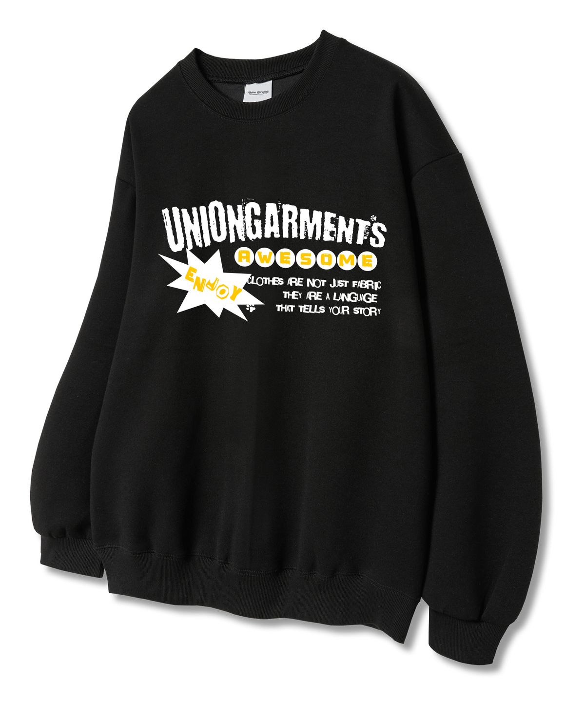 유니온가먼츠(UNION GARMENTS) 이레디아 쭈리 맨투맨 티셔츠 블랙