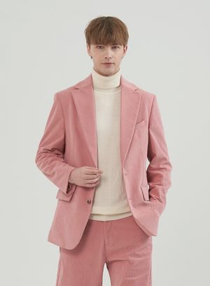 코듀로이 오버핏 블레이저_핑크