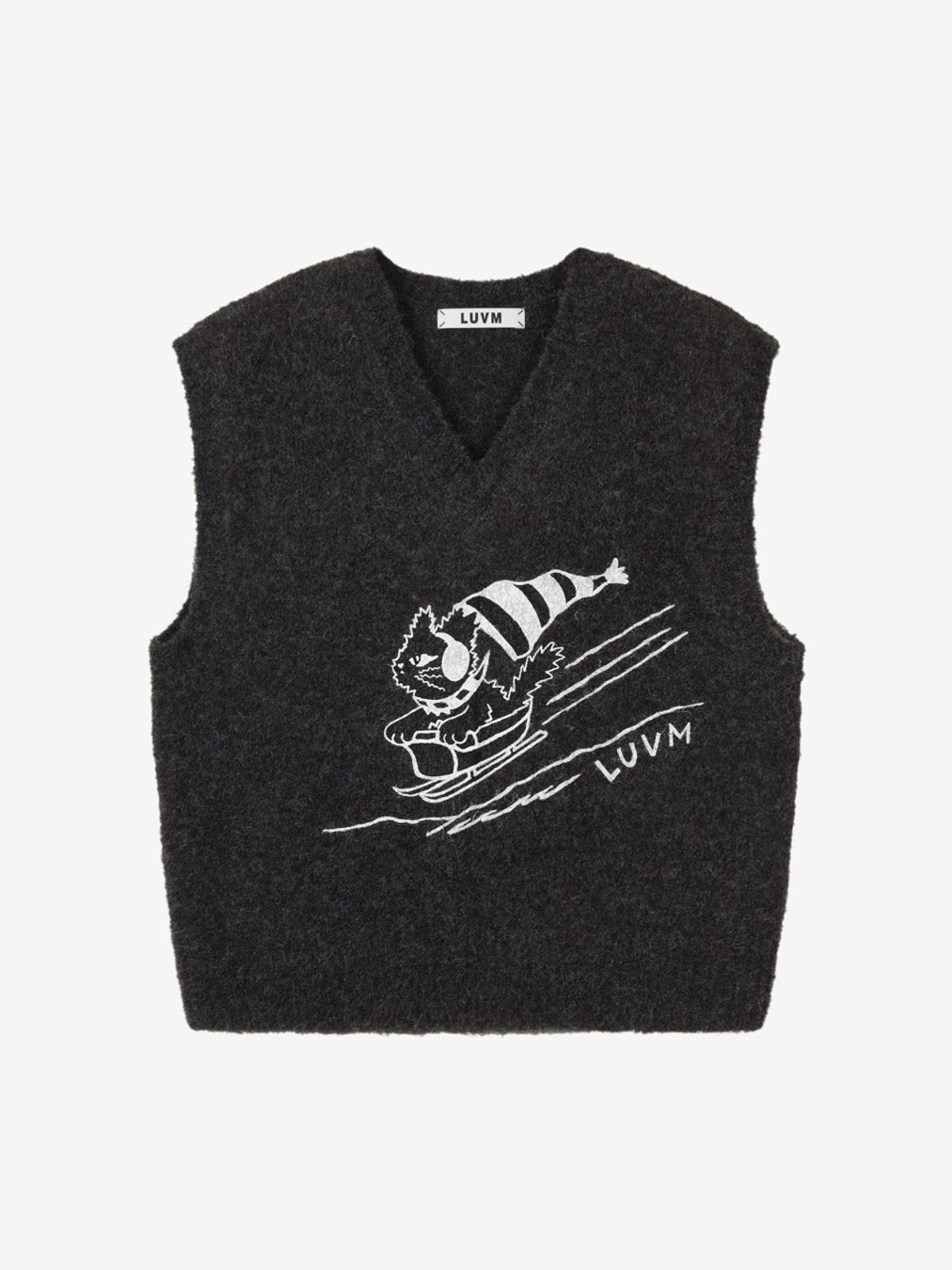 엘유브이엠(LUVM) WINTER MITCHI KNIT VEST_MELANGE GRAY