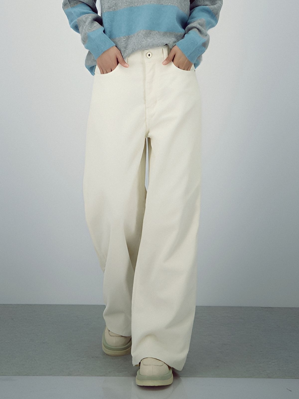 아쿠드(ACUD) Corduroy Structure Pants _Ivory