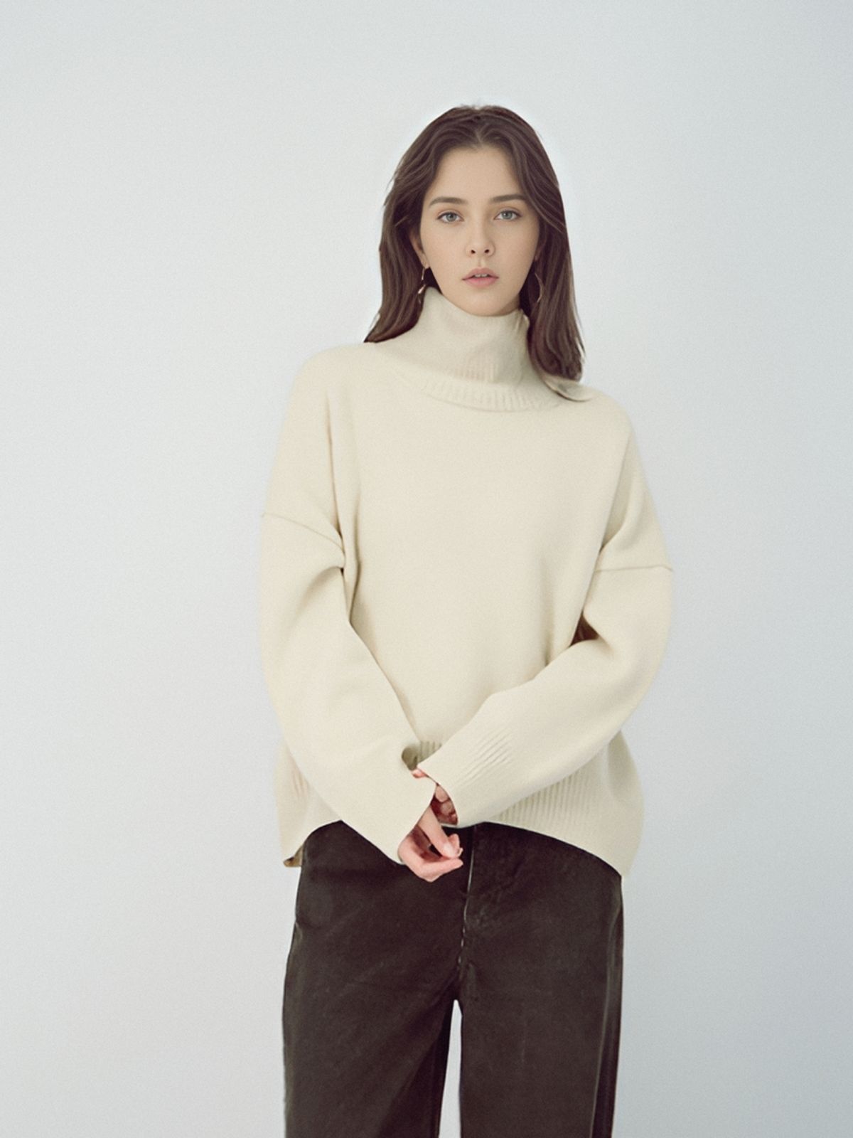 아쿠드(ACUD) Wool Turtle Neck Knit _Oatmeal