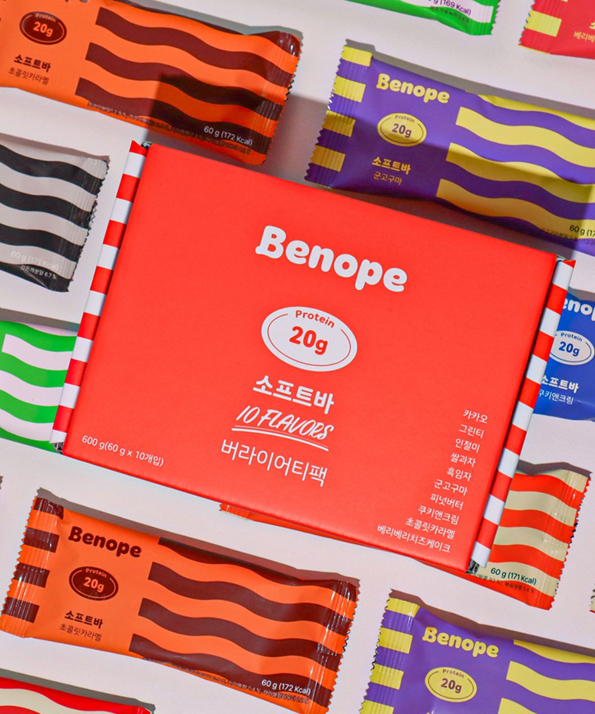 베노프(BENOPE) [10개입] 단백질바 소프트바 10가지 맛 1팩