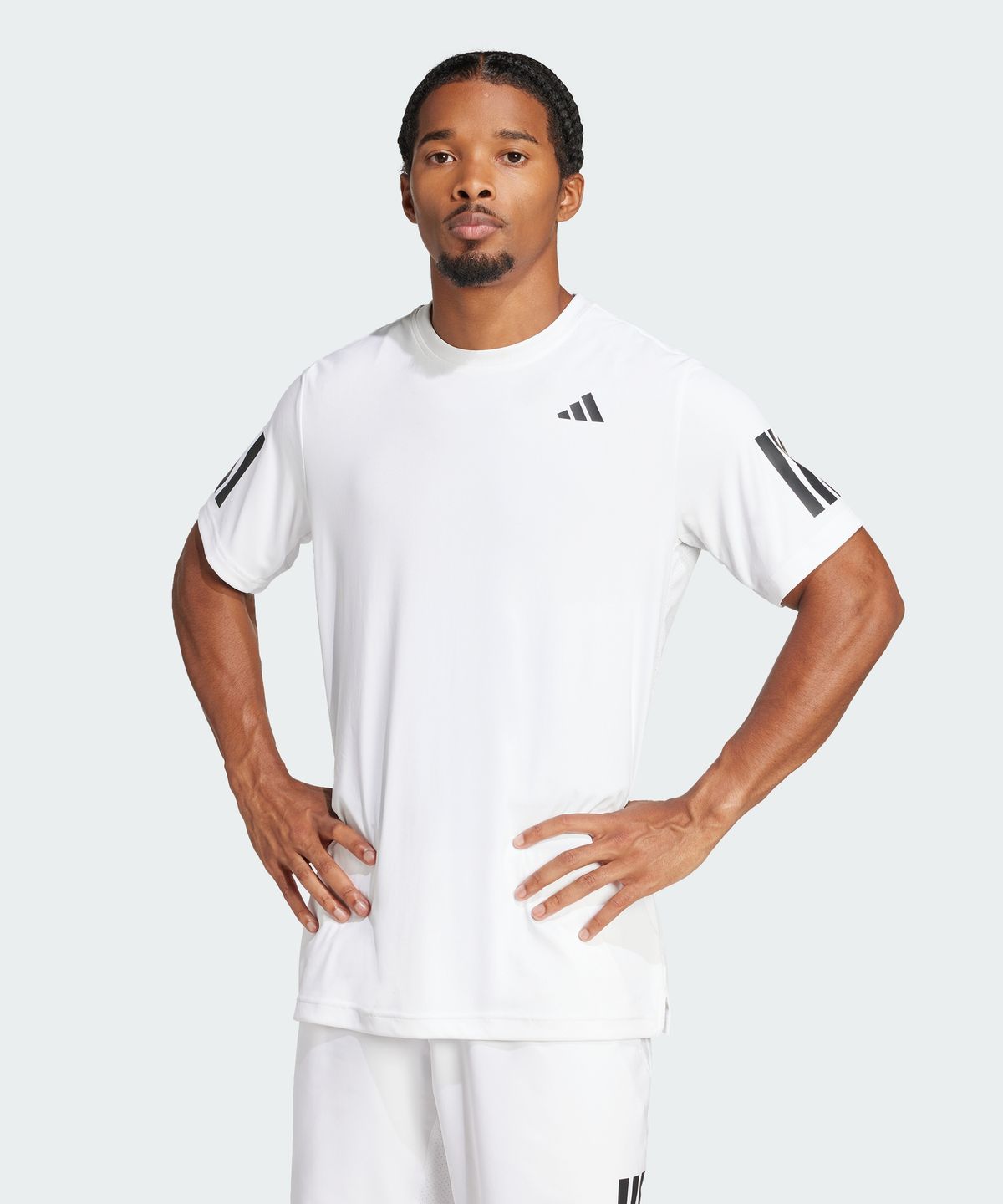 아디다스(ADIDAS) 클럽 테니스 클라이마쿨 3-스트라이프 티셔츠 JE0413