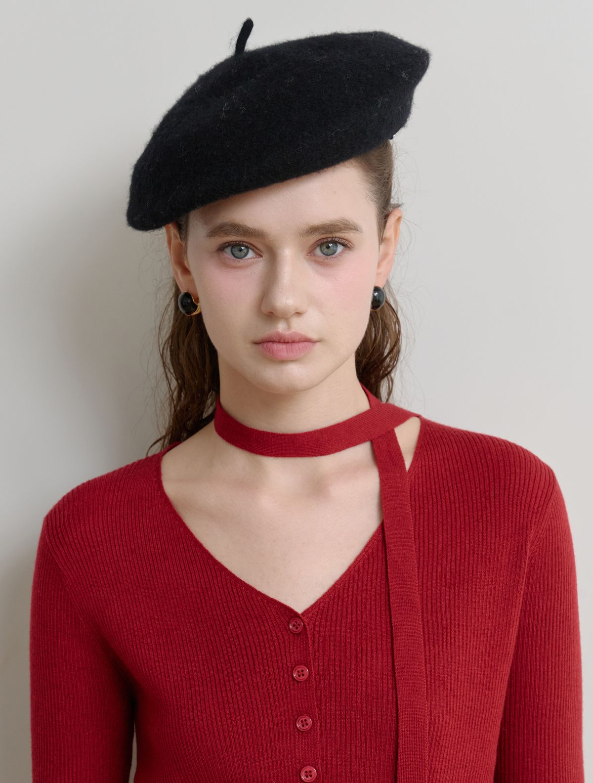 르이엘(LE YIEL) Artist Wool Felt Beret_Black 아티스트 울 펠트 베레모_블랙