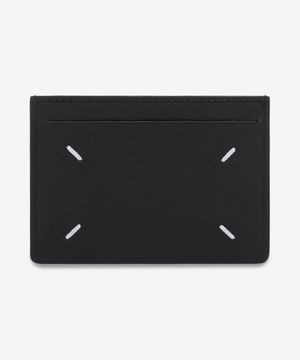 4 스티치 슬림 3슬롯 카드 홀더 - 블랙 / SA1VX0007P4745T8013
