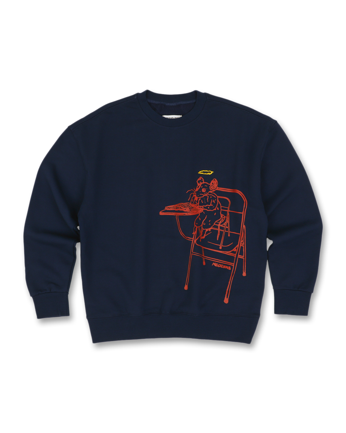 미디엄스(MEDIUMS) Angel Rat Sweatshirt - Dark Blue (천사 쥐 맨투맨)