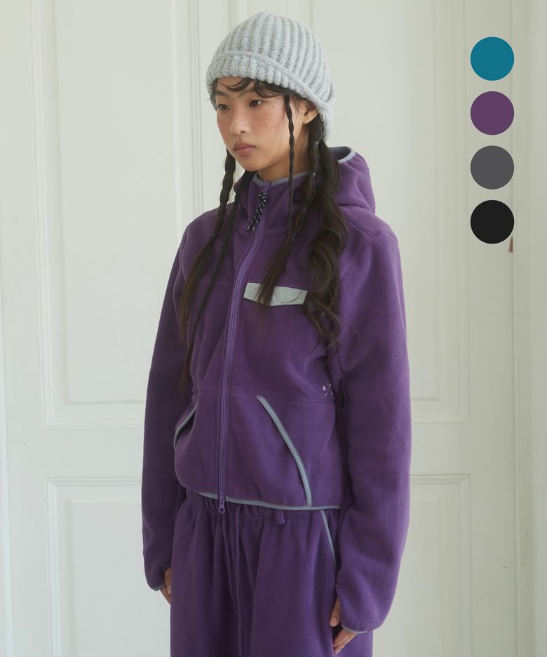 (DEFG X US) FLEECE HOOD ZIP-UP [4COLOR]