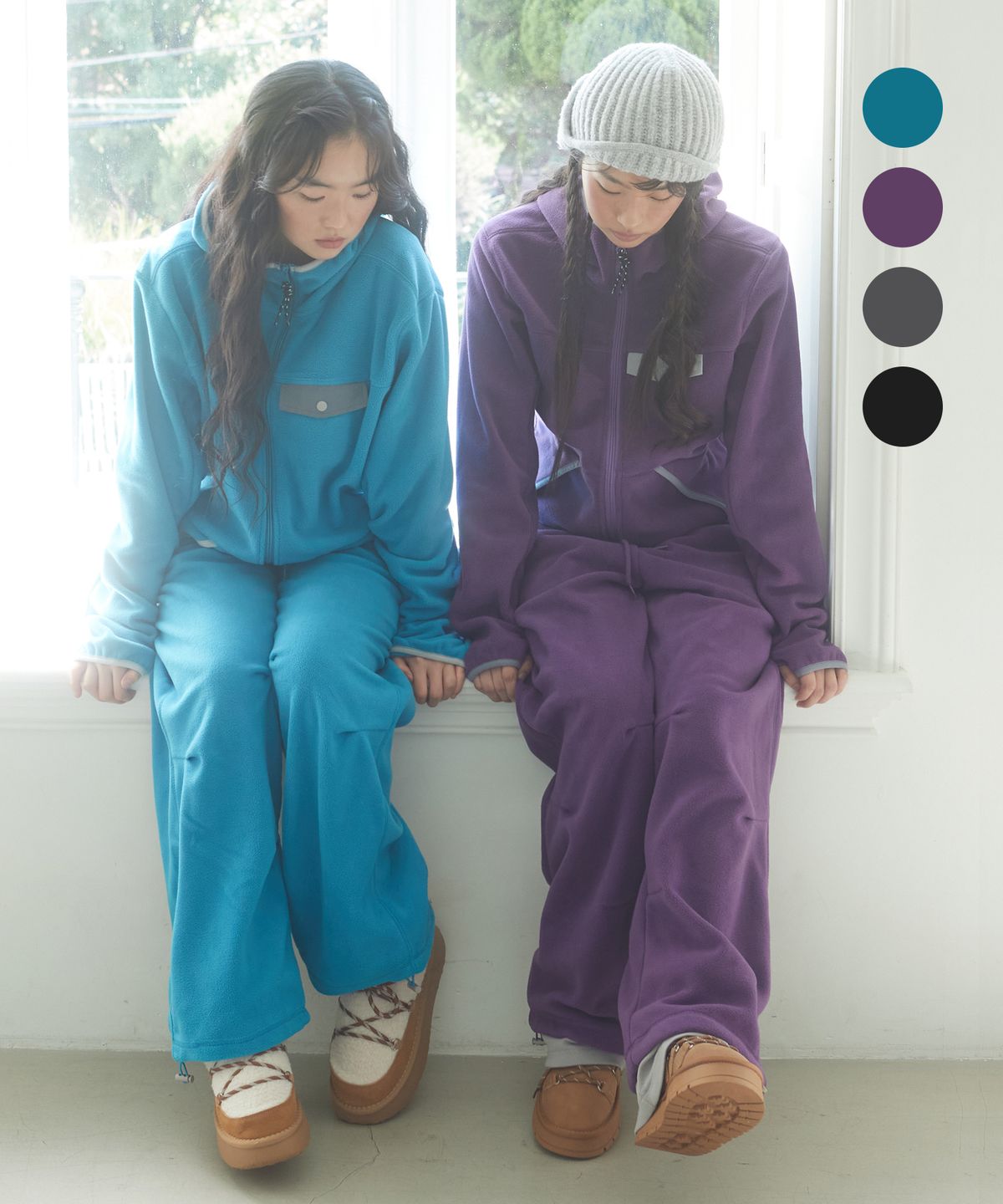 데프가먼츠(DEFGARMENTS) (DEFG X US) FLEECE HOOD SET UP [4COLOR]
