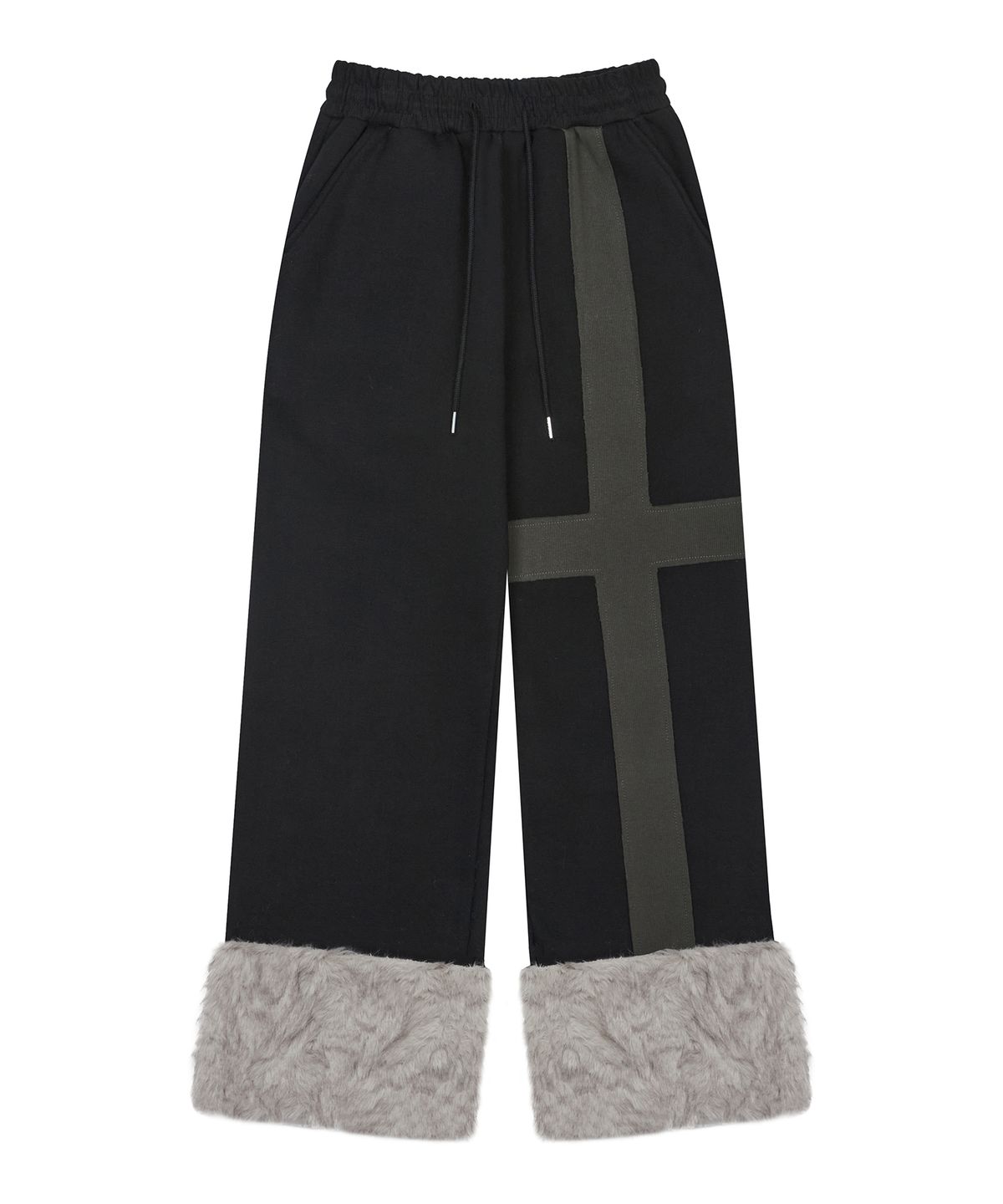 러브이즈트루(LUVISTRUE) EV FUR TRIM TRAINING PANTS(BLACK)