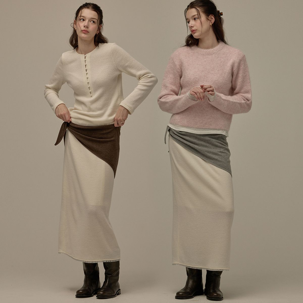 비뮤즈맨션(BEMUSE MANSION) Triangle muffler - 2colors