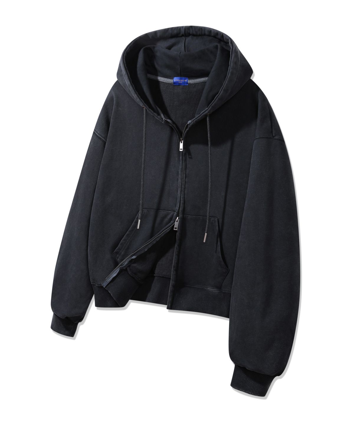 앨빈클로(ALVINCLO) 피그먼트 크롭 후드집업 DLX2973 (3 COLOR)