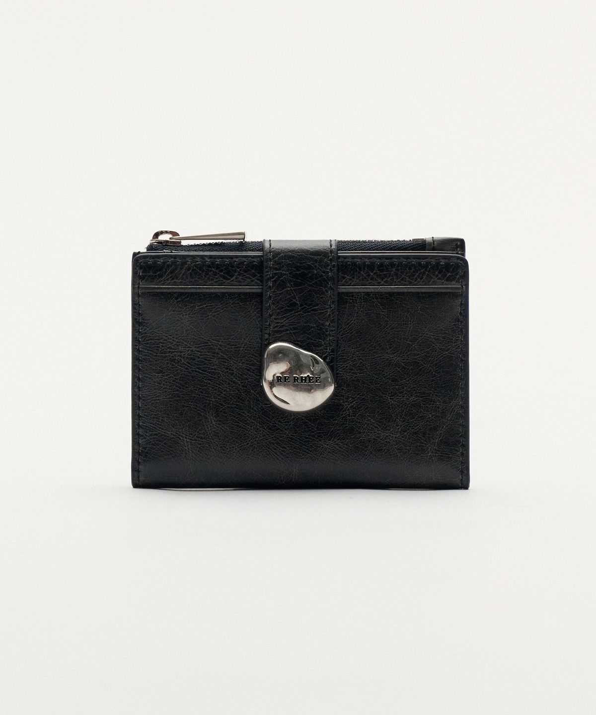 리이(RE RHEE) BRIDGE CARD WALLET CHARCOAL GRAY